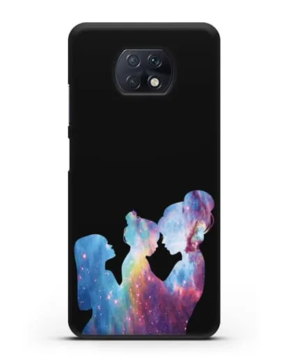 Чехол с иллюстрацией Мама с двумя дочерьми силиконовый для Xiaomi Redmi Note 9T
