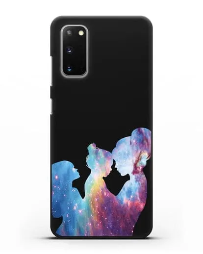 Чехол с иллюстрацией Мама с двумя дочерьми силиконовый для Samsung Galaxy S20 [SM-G980F]