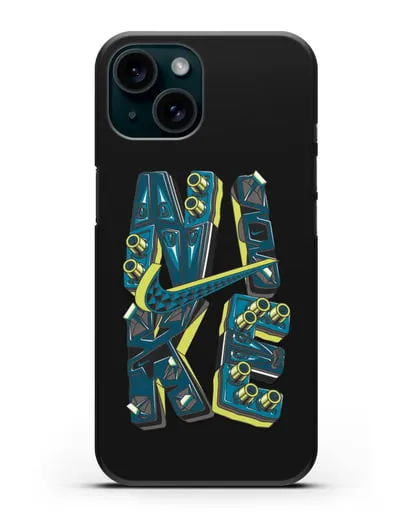 Чехол с принтом Modern Nike силиконовый для iPhone 15