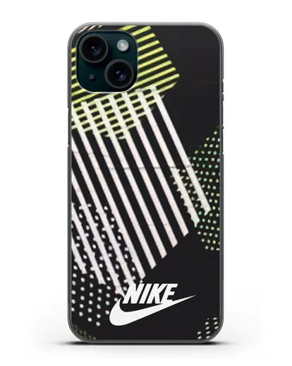 Чехол с паттерном Nike силиконовый для iPhone 15 Plus