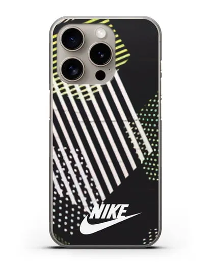 Чехол с паттерном Nike силиконовый для iPhone 15 Pro