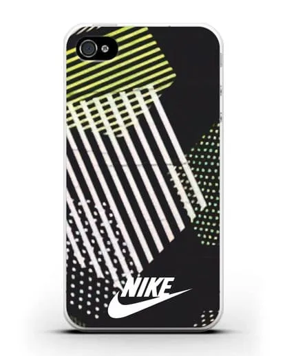 Чехол с паттерном Nike силиконовый для iPhone 4/4s