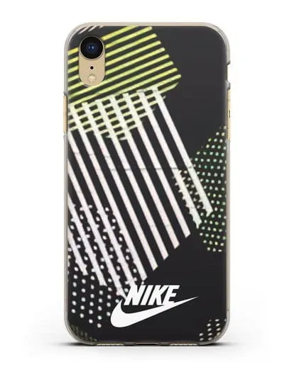 Чехол с паттерном Nike силиконовый для iPhone XR