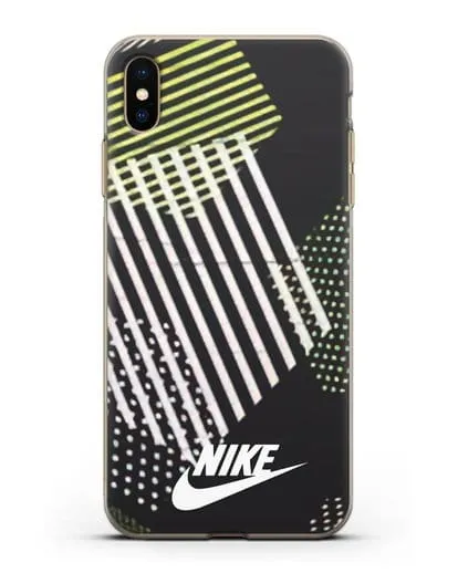 Чехол с паттерном Nike силиконовый для iPhone XS Max
