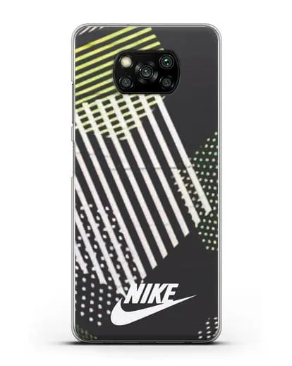 Чехол с паттерном Nike силиконовый для Xiaomi Poco X3 Pro