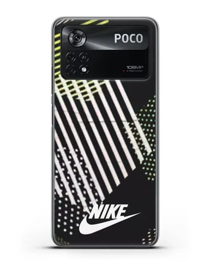 Чехол с паттерном Nike силиконовый для Xiaomi Poco X4 Pro