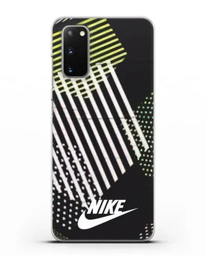 Чехол с паттерном Nike силиконовый для Samsung Galaxy S20 [SM-G980F]