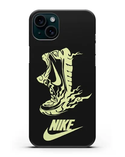 Чехол с обувью Nike силиконовый для iPhone 15 Plus