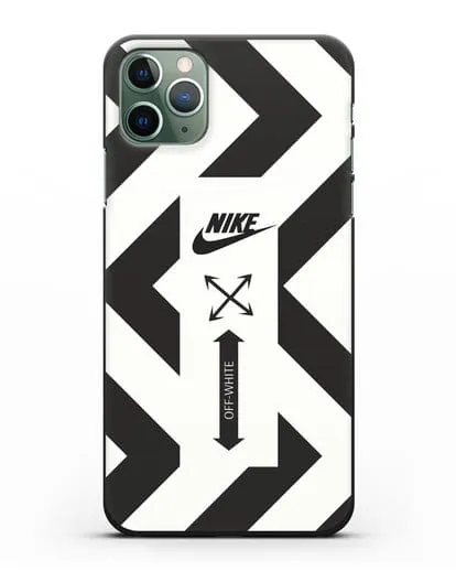Чехол с черно-белым логотипом Nike силиконовый для iPhone 11 Pro Max
