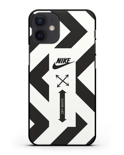 Чехол с черно-белым логотипом Nike силиконовый для iPhone 12 mini