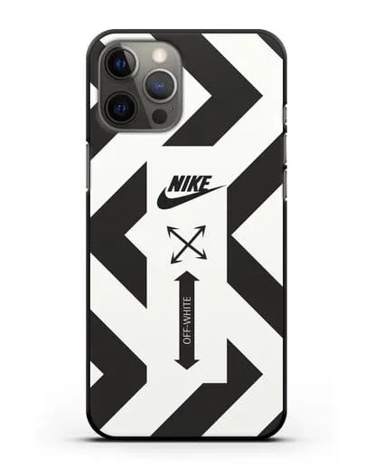 Чехол с черно-белым логотипом Nike силиконовый для iPhone 12 Pro Max