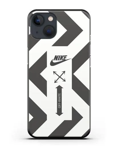 Чехол с черно-белым логотипом Nike силиконовый для iPhone 13