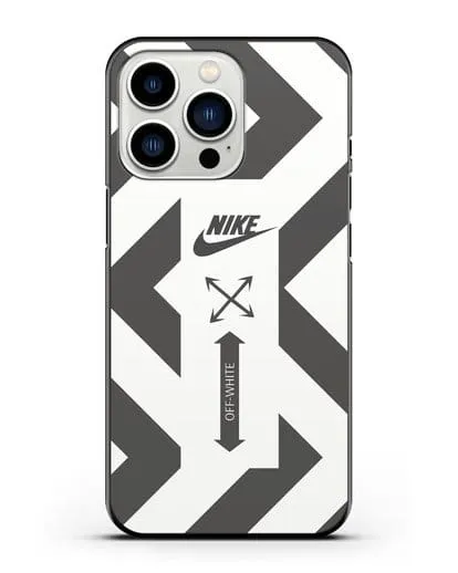 Чехол с черно-белым логотипом Nike силиконовый для iPhone 13 Pro
