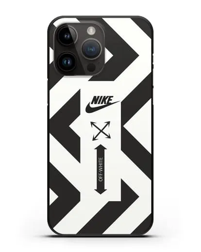 Чехол с черно-белым логотипом Nike силиконовый для iPhone 14 Pro Max