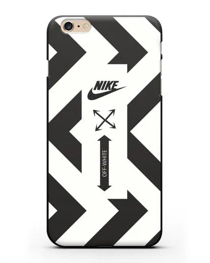 Чехол с черно-белым логотипом Nike силиконовый для iPhone 6s Plus