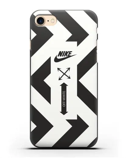 Чехол с черно-белым логотипом Nike силиконовый для iPhone 8