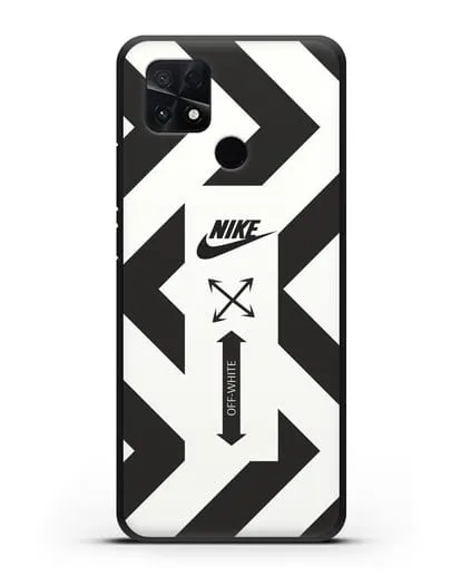 Чехол с черно-белым логотипом Nike силиконовый для Xiaomi Poco C40