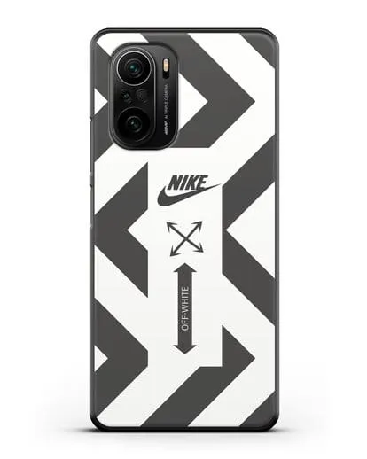 Чехол с черно-белым логотипом Nike силиконовый для Xiaomi Poco F3