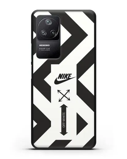 Чехол с черно-белым логотипом Nike силиконовый для Xiaomi Poco F4