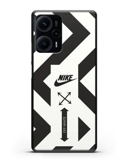 Чехол с черно-белым логотипом Nike силиконовый для Xiaomi Poco F5