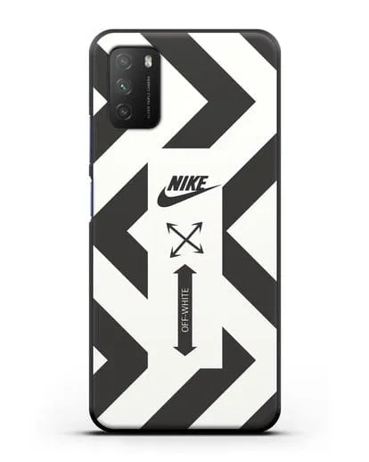 Чехол с черно-белым логотипом Nike силиконовый для Xiaomi Poco M3