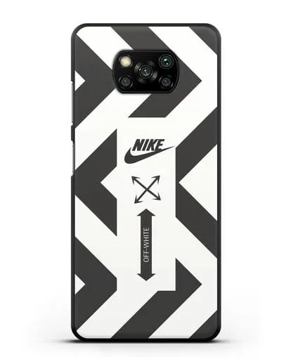 Чехол с черно-белым логотипом Nike силиконовый для Xiaomi Poco X3