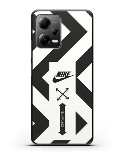 Чехол с черно-белым логотипом Nike силиконовый для Xiaomi Poco X5