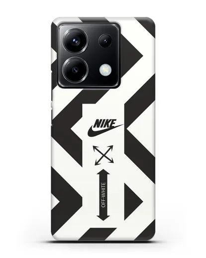 Чехол с черно-белым логотипом Nike силиконовый для Xiaomi Poco X6