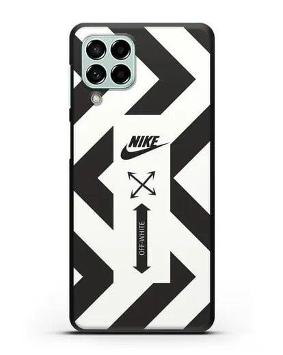 Чехол с черно-белым логотипом Nike силиконовый для Samsung Galaxy M53 [SM-M536]