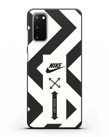 Чехол с черно-белым логотипом Nike силиконовый для Samsung Galaxy S20 [SM-G980F]