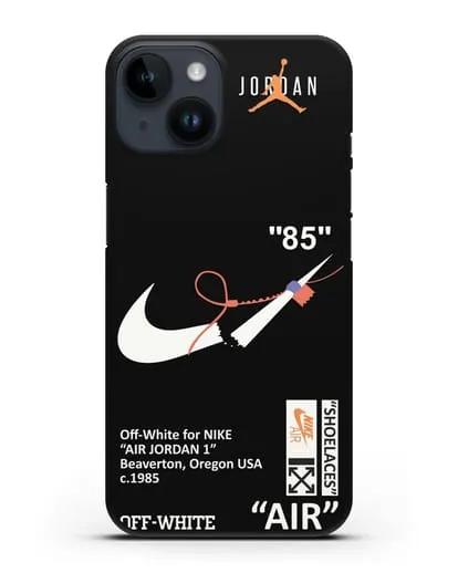 Чехол с дизайном Nike на стяжке силиконовый для iPhone 14