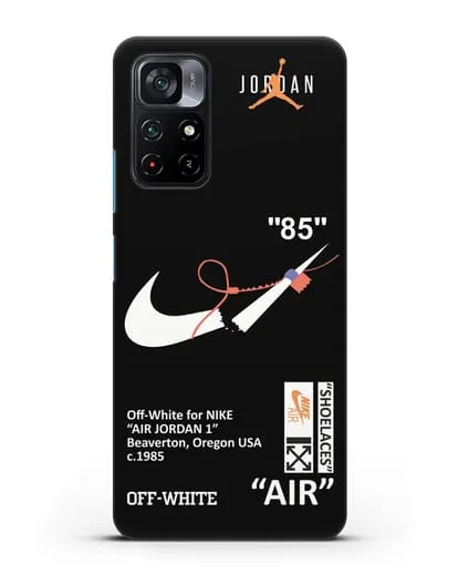 Чехол с дизайном Nike на стяжке силиконовый для Xiaomi Poco M4 Pro 5G