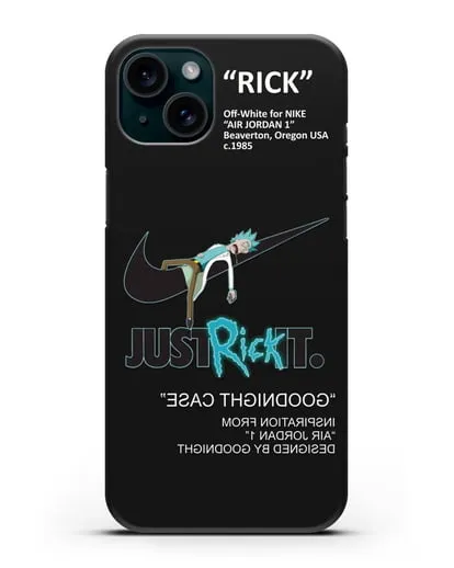Чехол с принтом Just Rick it силиконовый для iPhone 15 Plus