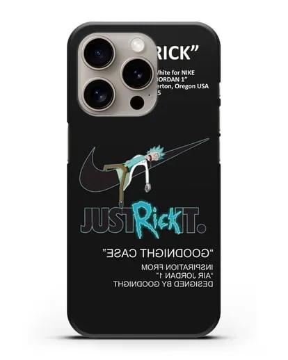 Чехол с принтом Just Rick it силиконовый для iPhone 15 Pro