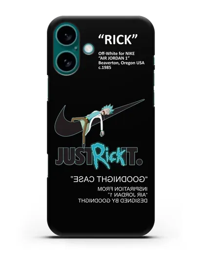 Чехол с принтом Just Rick it силиконовый для iPhone 16 Plus