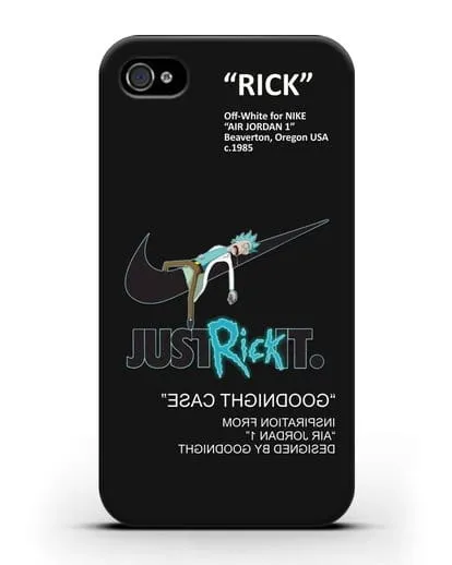Чехол с принтом Just Rick it силиконовый для iPhone 4/4s