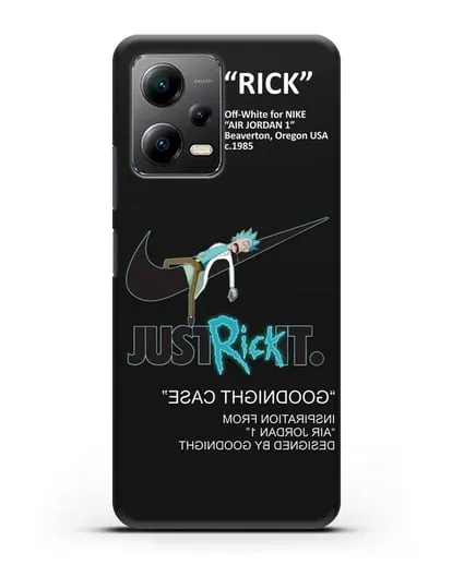 Чехол с принтом Just Rick it силиконовый для Xiaomi Poco X5