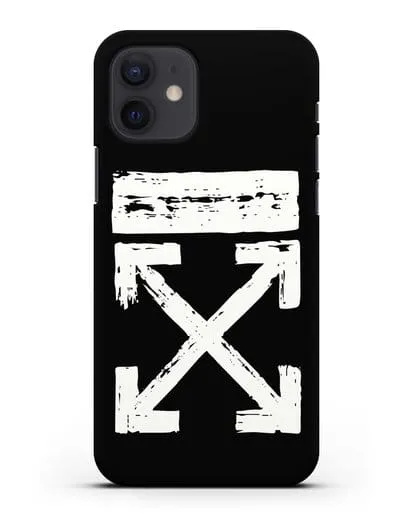 Чехол с логотипом Off White Style силиконовый для iPhone 12