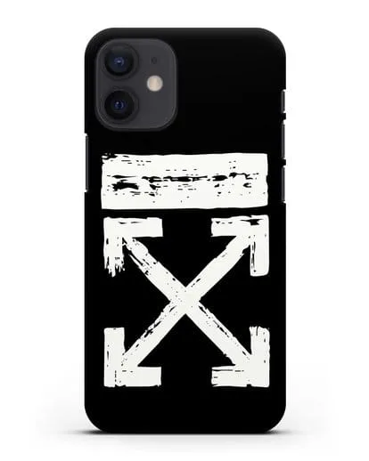 Чехол с логотипом Off White Style силиконовый для iPhone 12 mini