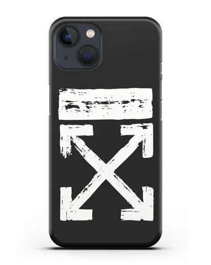 Чехол с логотипом Off White Style силиконовый для iPhone 13 Mini