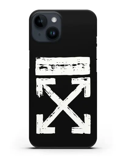 Чехол с логотипом Off White Style силиконовый для iPhone 14
