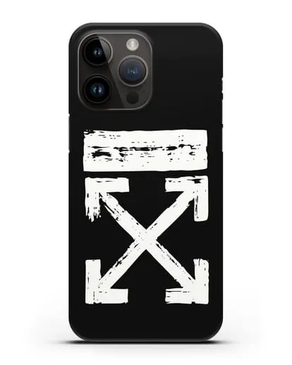 Чехол с логотипом Off White Style силиконовый для iPhone 14 Pro Max