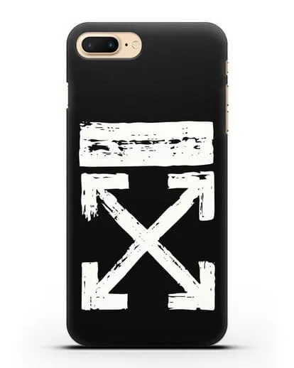 Чехол с логотипом Off White Style силиконовый для iPhone 8 Plus