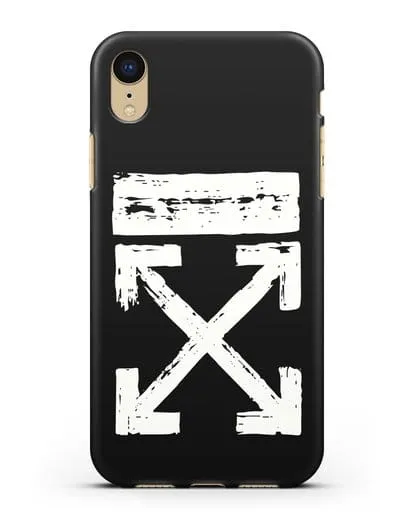Чехол с логотипом Off White Style силиконовый для iPhone XR