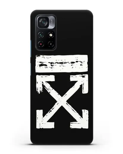 Чехол с логотипом Off White Style силиконовый для Xiaomi Poco M4 Pro 5G