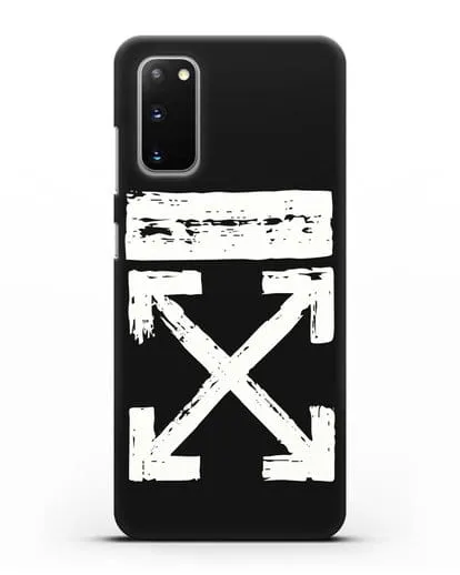 Чехол с логотипом Off White Style силиконовый для Samsung Galaxy S20 [SM-G980F]