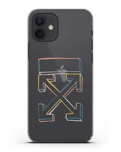 Чехол с дизайном Off-White силиконовый для iPhone 12