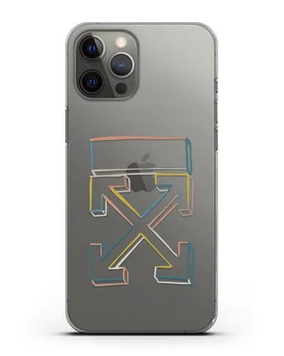 Чехол с дизайном Off-White силиконовый для iPhone 12 Pro Max