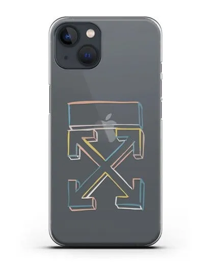 Чехол с дизайном Off-White силиконовый для iPhone 13