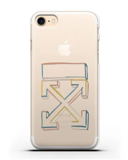 Чехол с дизайном Off-White силиконовый для iPhone 8